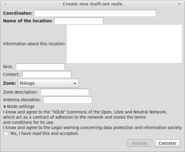 Dialog create node