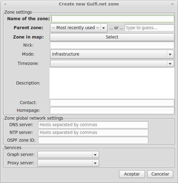 Dialog create zone 2